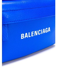 Мужская синяя поясная сумка от Balenciaga