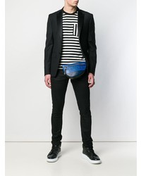 Мужская синяя поясная сумка от Alexander McQueen