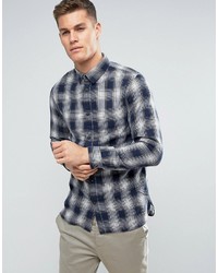 Мужская синяя рубашка в шотландскую клетку от Jack and Jones