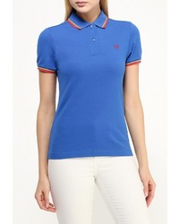 Женская синяя рубашка поло от Fred Perry