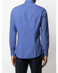 Мужская синяя рубашка с длинным рукавом от Xacus