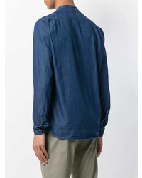 Мужская синяя рубашка с длинным рукавом от Dondup