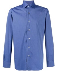 Мужская синяя рубашка с длинным рукавом от Barba