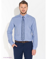 Мужская синяя рубашка с длинным рукавом от Bazioni