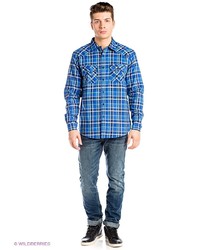 Мужская синяя рубашка с длинным рукавом от Bergans