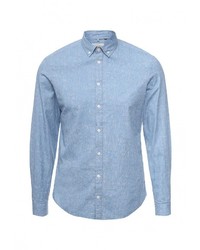 Мужская синяя рубашка с длинным рукавом от BLEND