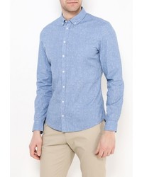 Мужская синяя рубашка с длинным рукавом от BLEND