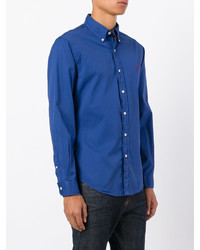 Мужская синяя рубашка с длинным рукавом от Polo Ralph Lauren