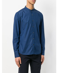 Мужская синяя рубашка с длинным рукавом от Bagutta