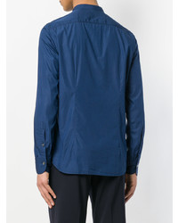 Мужская синяя рубашка с длинным рукавом от Bagutta