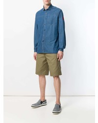 Мужская синяя рубашка с длинным рукавом от Lanvin