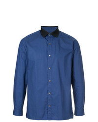 Мужская синяя рубашка с длинным рукавом от Cerruti 1881