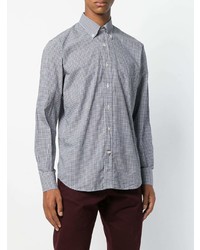 Мужская синяя рубашка с длинным рукавом от Canali