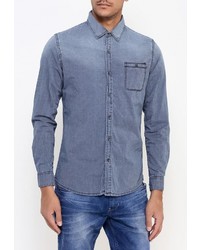 Мужская синяя рубашка с длинным рукавом от Chromosome