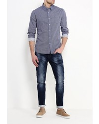 Мужская синяя рубашка с длинным рукавом от Chromosome