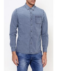 Мужская синяя рубашка с длинным рукавом от Chromosome