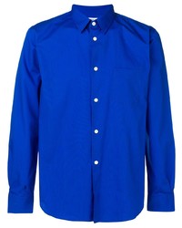 Мужская синяя рубашка с длинным рукавом от Comme Des Garcons SHIRT