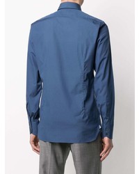 Мужская синяя рубашка с длинным рукавом от Tom Ford