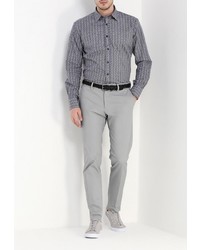 Мужская синяя рубашка с длинным рукавом от Deblasio