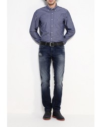 Мужская синяя рубашка с длинным рукавом от Dockers