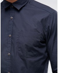 Мужская синяя рубашка с длинным рукавом от Esprit