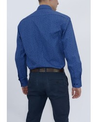 Мужская синяя рубашка с длинным рукавом от Eterna