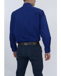 Мужская синяя рубашка с длинным рукавом от Eterna