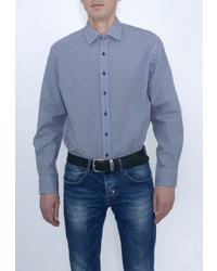 Мужская синяя рубашка с длинным рукавом от Eterna