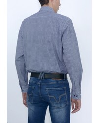 Мужская синяя рубашка с длинным рукавом от Eterna