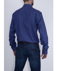 Мужская синяя рубашка с длинным рукавом от Eterna