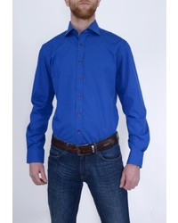 Мужская синяя рубашка с длинным рукавом от Eterna