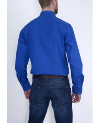 Мужская синяя рубашка с длинным рукавом от Eterna