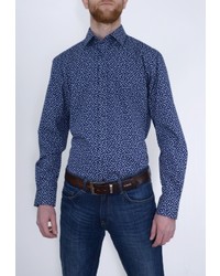 Мужская синяя рубашка с длинным рукавом от Eterna