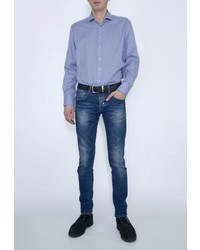 Мужская синяя рубашка с длинным рукавом от Eterna