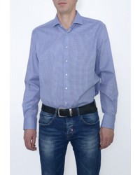 Мужская синяя рубашка с длинным рукавом от Eterna