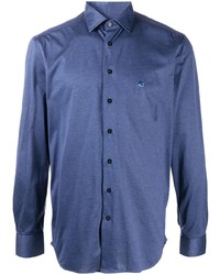 Мужская синяя рубашка с длинным рукавом от Etro