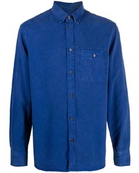 Мужская синяя рубашка с длинным рукавом от Filippa K