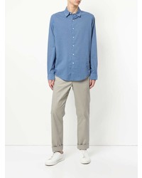 Мужская синяя рубашка с длинным рукавом от Jac+ Jack
