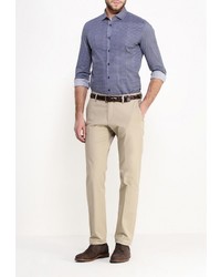 Мужская синяя рубашка с длинным рукавом от Forex