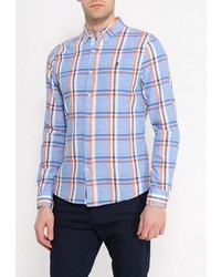 Мужская синяя рубашка с длинным рукавом от Frank NY