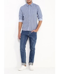 Мужская синяя рубашка с длинным рукавом от Fresh