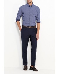 Мужская синяя рубашка с длинным рукавом от Fresh