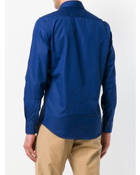 Мужская синяя рубашка с длинным рукавом от Aspesi