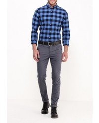 Мужская синяя рубашка с длинным рукавом от Gap