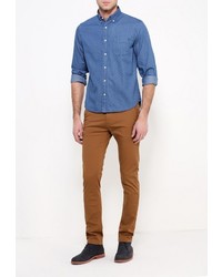 Мужская синяя рубашка с длинным рукавом от Gap