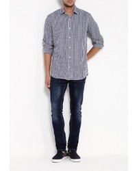 Мужская синяя рубашка с длинным рукавом от Gap