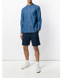 Мужская синяя рубашка с длинным рукавом от Natural Selection