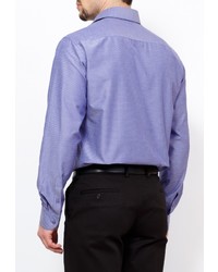 Мужская синяя рубашка с длинным рукавом от GREG