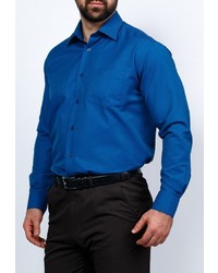 Мужская синяя рубашка с длинным рукавом от GREG