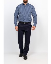 Мужская синяя рубашка с длинным рукавом от GREG